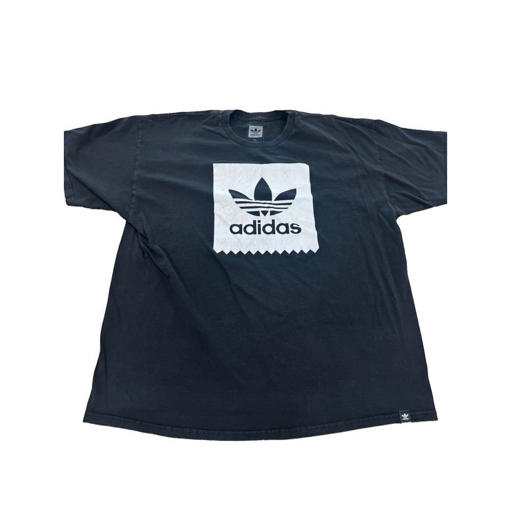 Adidas Originals Mens 2XL Black Trefoil Logo T-Shirt Cotton Mexico